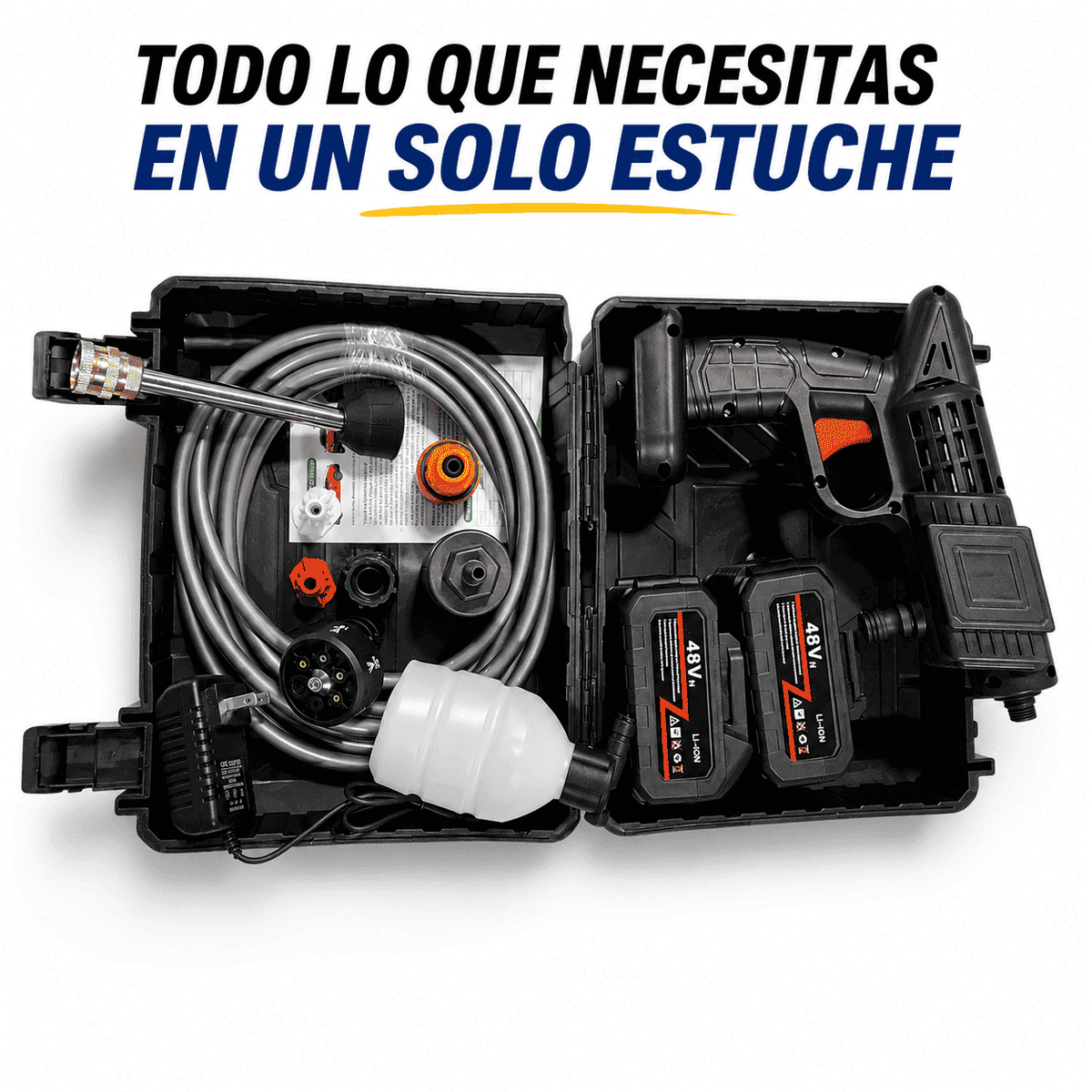 Hidrolavadora + 10 accesorios + Aspiradora 2 en 1